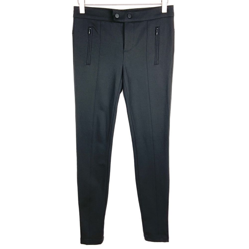 Vince Dark Gray Ponte Front Seam Zipper Skinny Pants 2